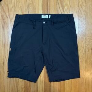 Fjallraven Abisko Lite Shorts Mens US 36 EU 52 Gray Cargo Zip Pockets 10" Hiking